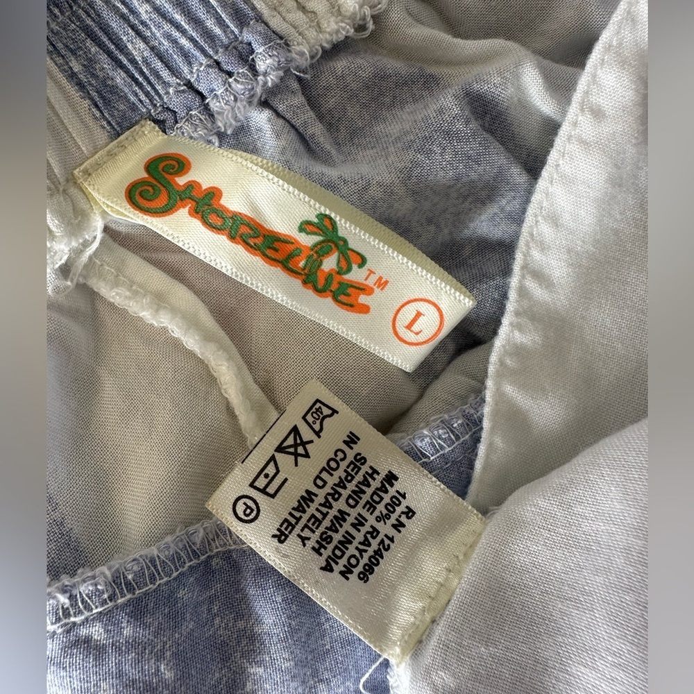 #6) Shoreline 100% Rayon wrap style cropped pants excellent condition. - Picture 7 of 8